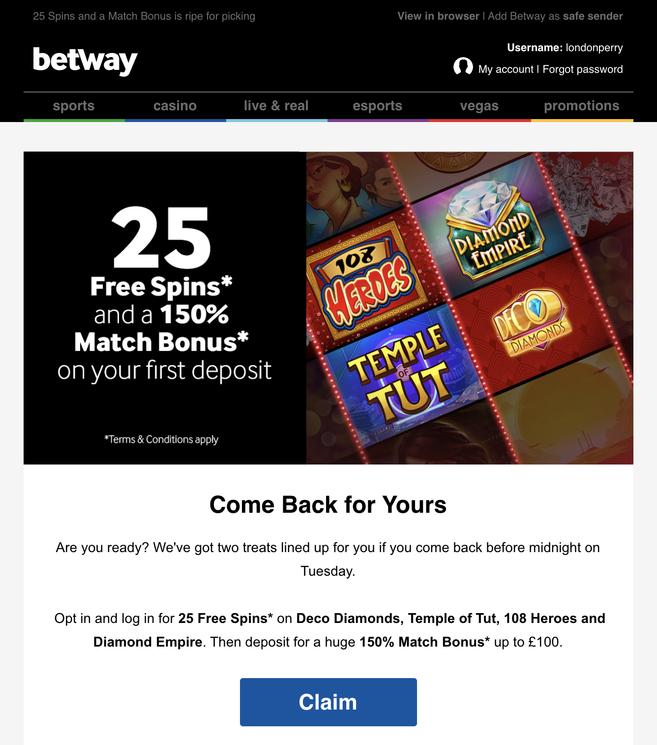 Betway email