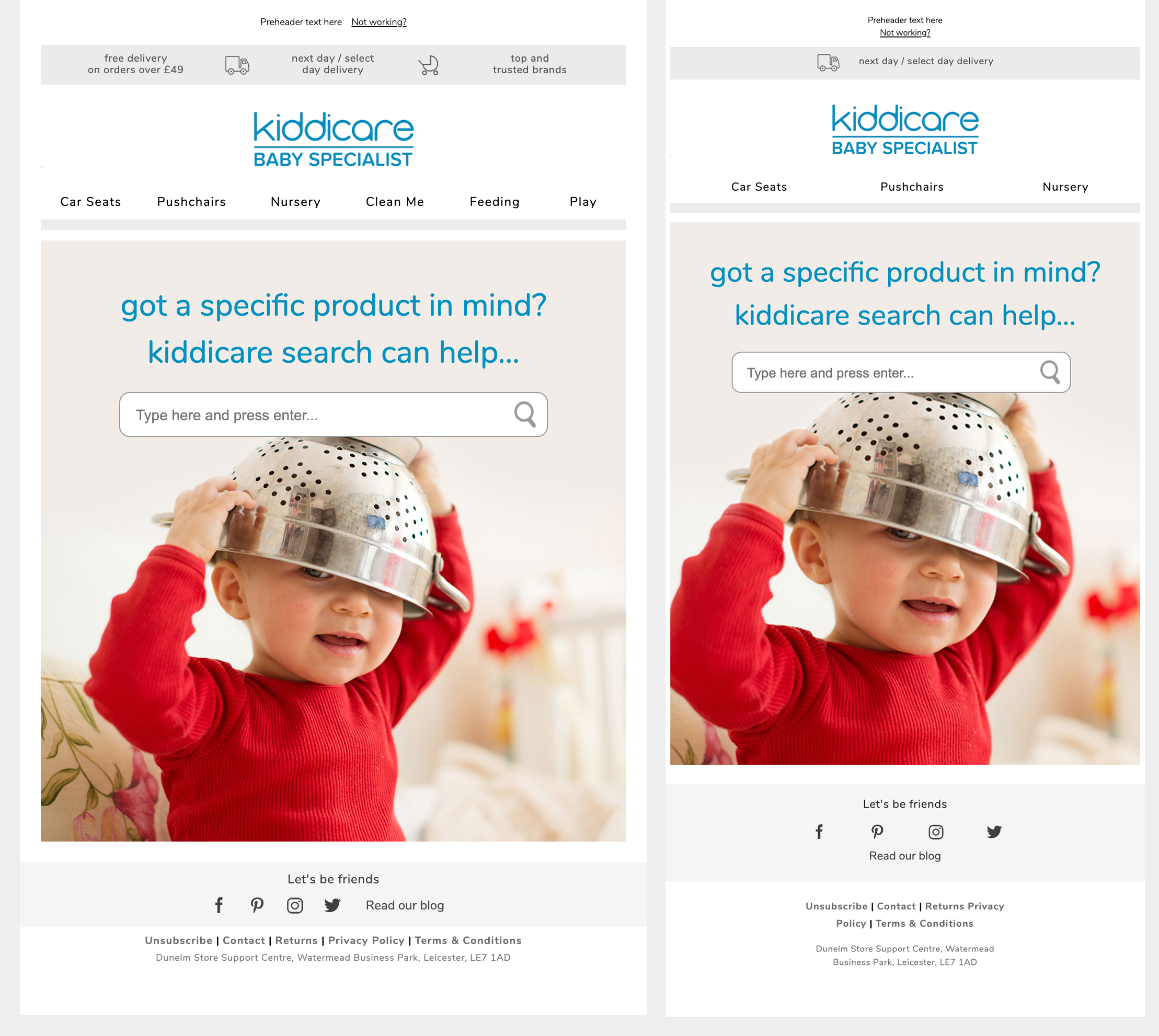 Kiddicare Email Search